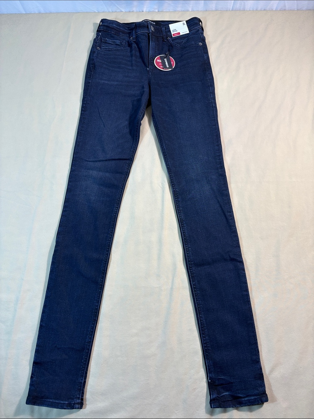 Express Denim Perfect High Rise Legging Jeans Dark Wash Size 2L NWT